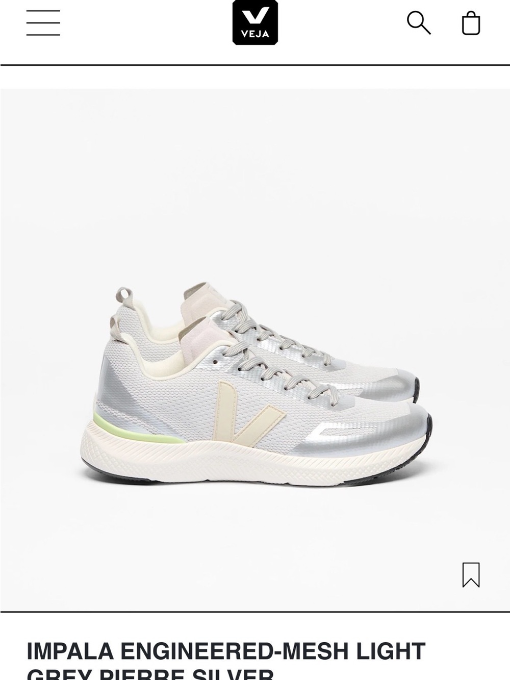 Veja Women’s Impala Sneakers — Light Grey with Cream Accent
